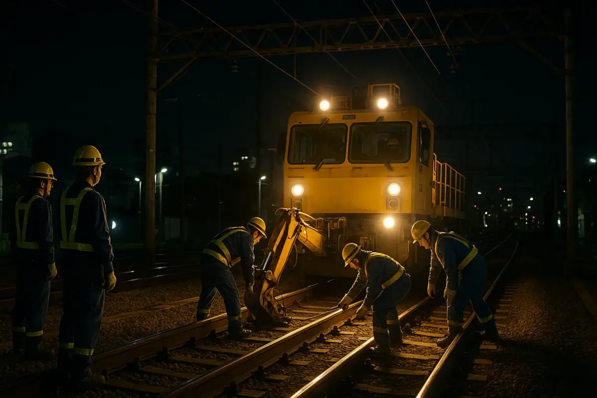 希少 鉄道 線路閉鎖 列車間合い 保守用車使用 トロリー使用 看板 希少 鉄道 線路閉鎖 列車間合い 保守用車使用 トロリー使用 看板