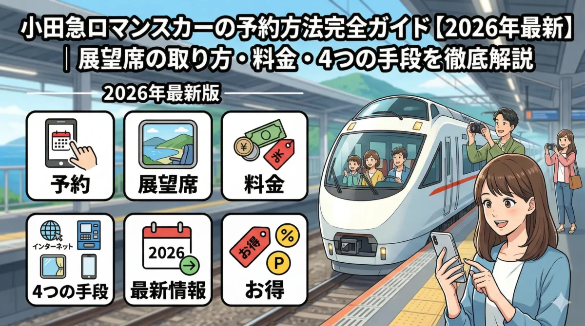 小田急ロマンスカーの予約方法完全ガイド【2026年最新】｜展望席の取り