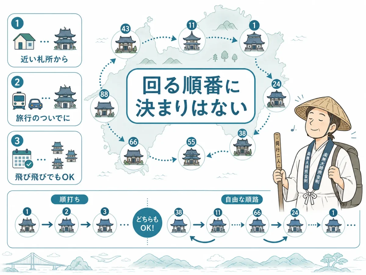 四国八十八ヶ所は順番通りに回らないとダメ？