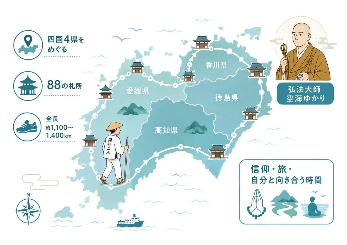 四国八十八ヶ所とは？空海ゆかりの巡礼路