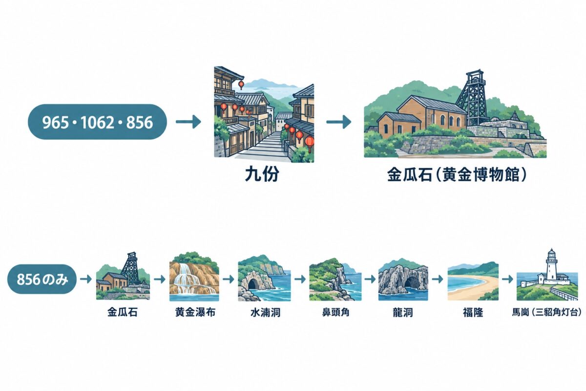 金瓜石も一緒に回るの図解