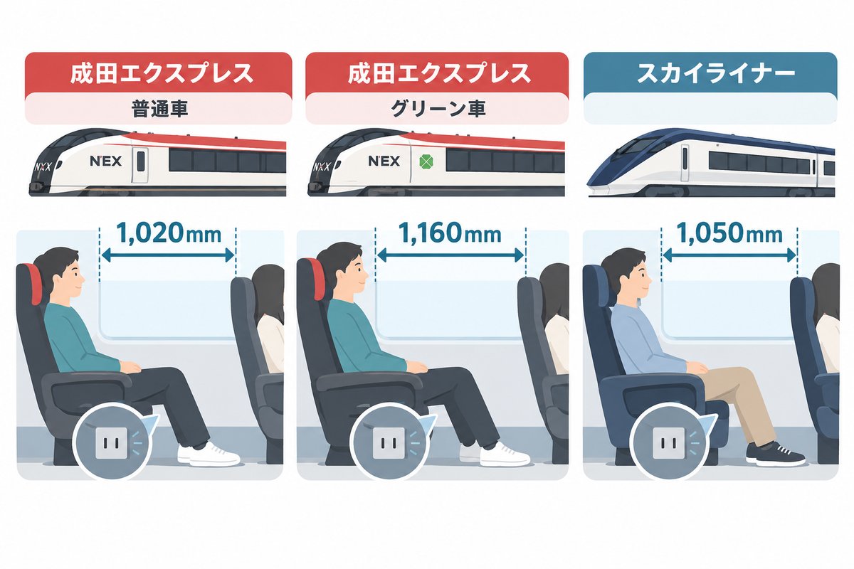 座席・車内設備の違い