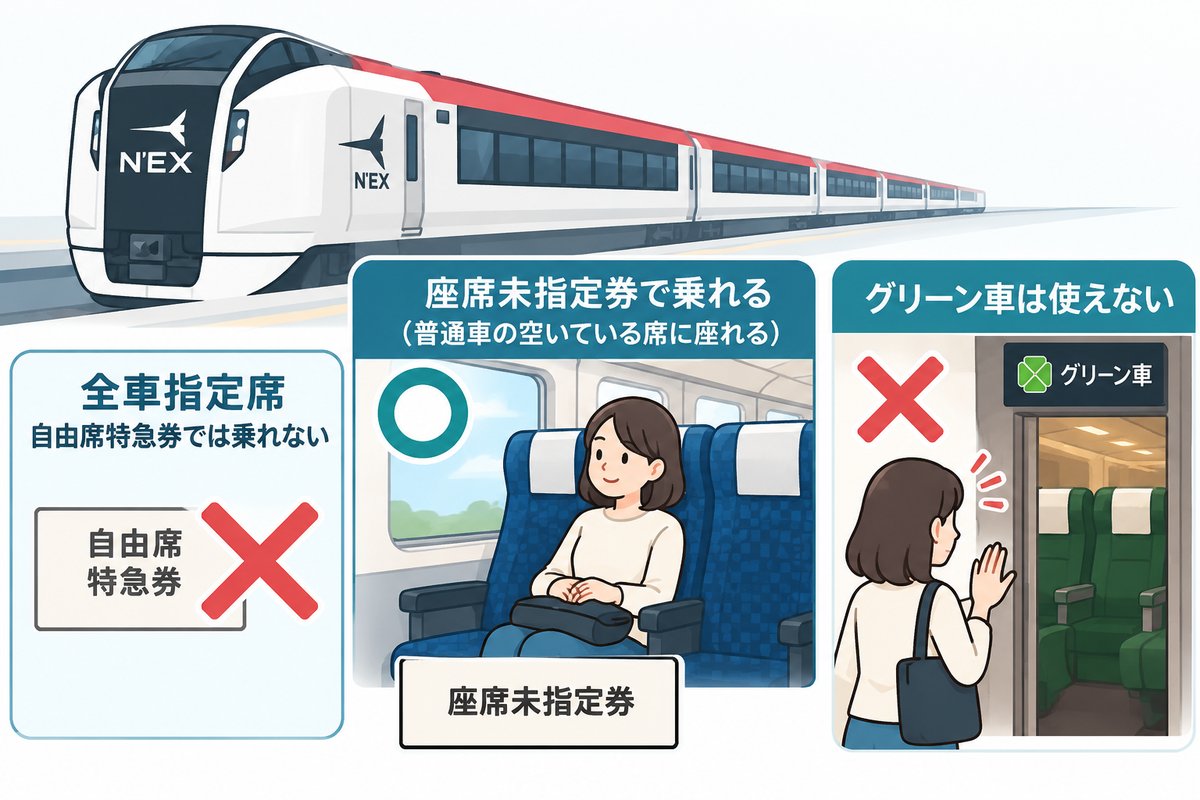 成田エクスプレスは予約なしで乗れる?
