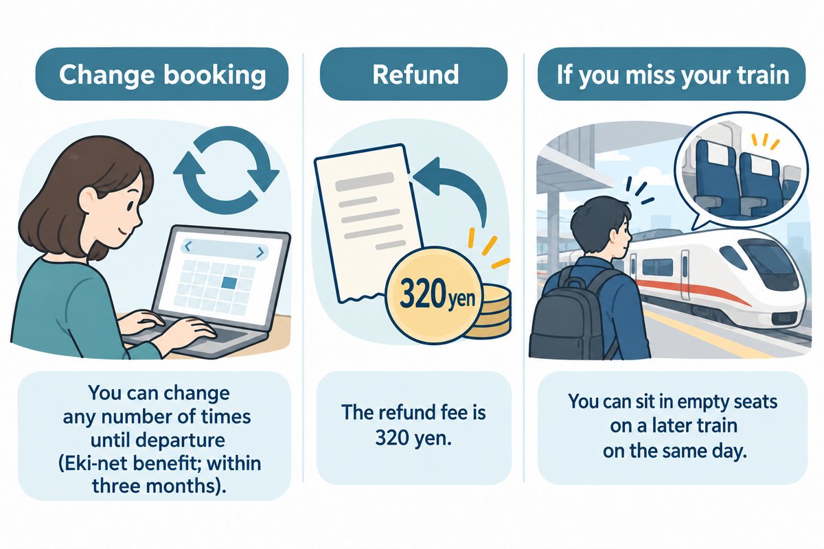 Changing and refunding a Narita Express booking