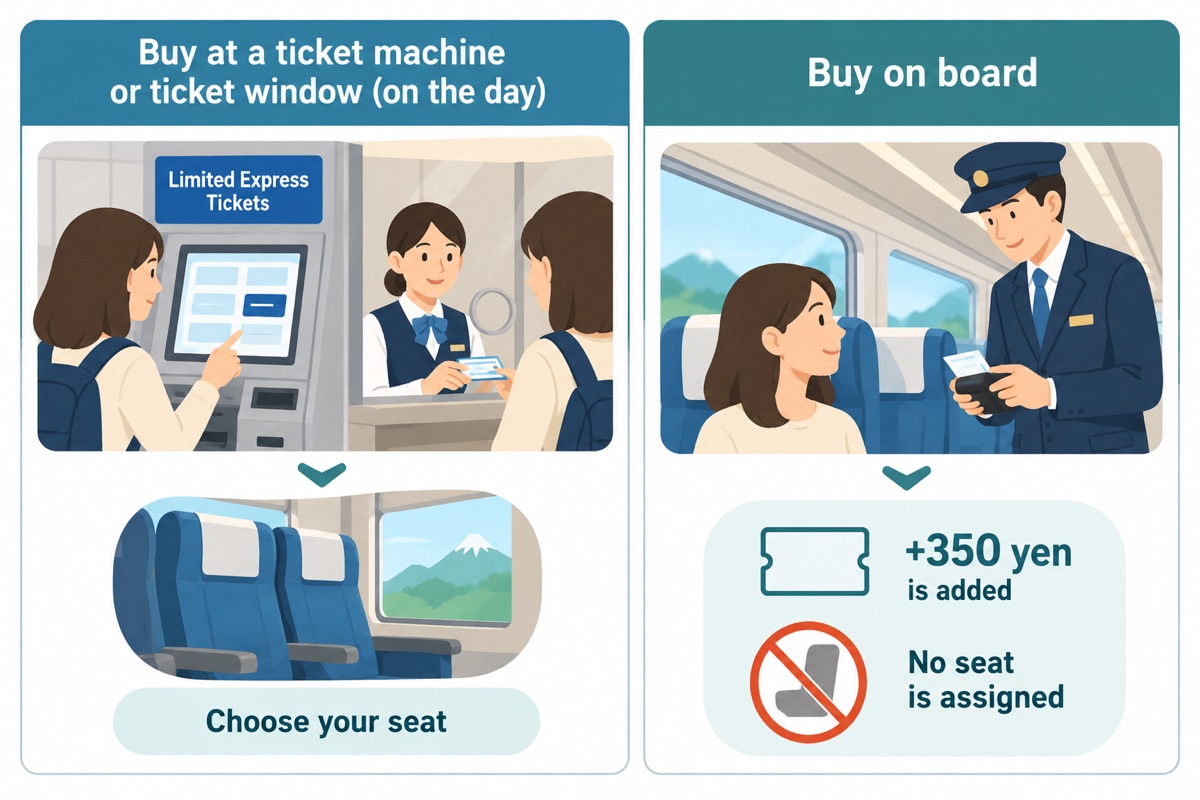 How to buy when riding without a reservation