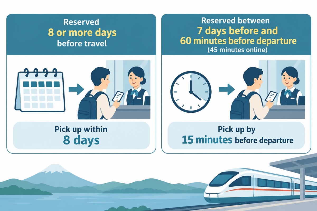 Deadline for collecting a reserved limited express ticket