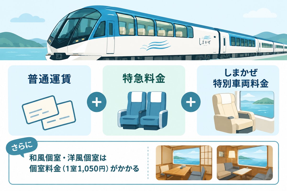 しまかぜの料金は3つでできている