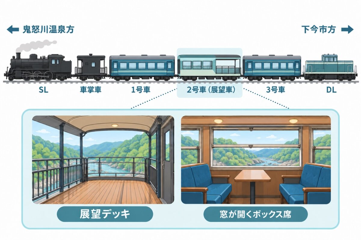 SL大樹の6両の編成